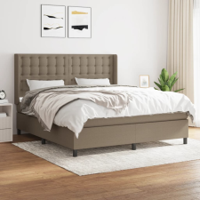 vidaXL tópszínű szövet rugós ágy matraccal 160 x 200 cm ágy és ágykellék