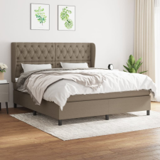 vidaXL tópszínű szövet rugós ágy matraccal 160 x 200 cm ágy és ágykellék