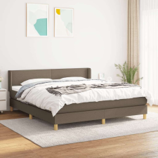 vidaXL tópszínű szövet rugós ágy matraccal 160 x 200 cm ágy és ágykellék