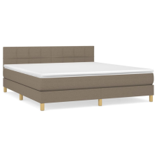 vidaXL tópszínű szövet rugós ágy matraccal 160 x 200 cm (3140629) ágy és ágykellék