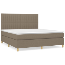 vidaXL tópszínű szövet rugós ágy matraccal 160 x 200 cm (3142509) ágy és ágykellék