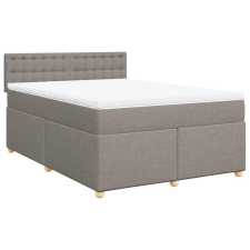 vidaXL tópszínű szövet rugós ágy matraccal 160 x 200 cm (3286749) ágy és ágykellék
