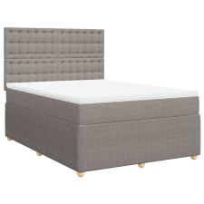 vidaXL tópszínű szövet rugós ágy matraccal 160 x 200 cm (3292125) ágy és ágykellék