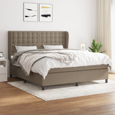 vidaXL Tópszínű szövet rugós ágy matraccal 180 x 200 cm ágy és ágykellék