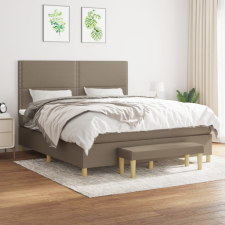vidaXL tópszínű szövet rugós ágy matraccal 180 x 200 cm ágy és ágykellék