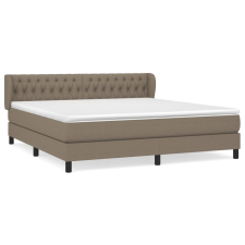 vidaXL tópszínű szövet rugós ágy matraccal 180 x 200 cm (3126505) - Ágyak és ágykeretek ágy és ágykellék