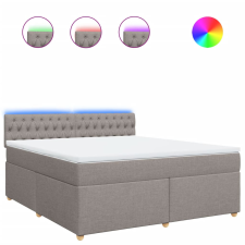 vidaXL tópszínű szövet rugós ágy matraccal 180 x 200 cm (3289070) ágy és ágykellék