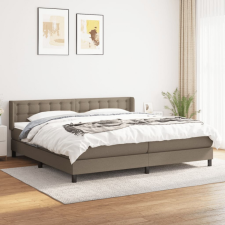 vidaXL tópszínű szövet rugós ágy matraccal 200 x 200 cm ágy és ágykellék