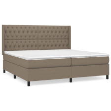 vidaXL tópszínű szövet rugós ágy matraccal 200 x 200 cm ágy és ágykellék