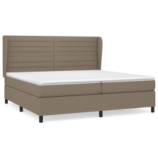 vidaXL tópszínű szövet rugós ágy matraccal 200 x 200 cm ágy és ágykellék