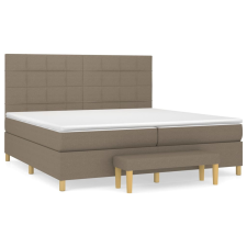 vidaXL tópszínű szövet rugós ágy matraccal 200 x 200 cm ágy és ágykellék
