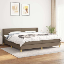 vidaXL tópszínű szövet rugós ágy matraccal 200 x 200 cm ágy és ágykellék