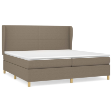 vidaXL tópszínű szövet rugós ágy matraccal 200 x 200 cm (3128393) ágy és ágykellék