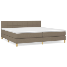 vidaXL tópszínű szövet rugós ágy matraccal 200 x 200 cm (3140645) ágy és ágykellék