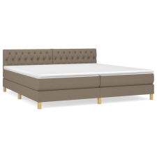 vidaXL tópszínű szövet rugós ágy matraccal 200 x 200 cm (3140885) ágy és ágykellék