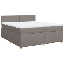 vidaXL tópszínű szövet rugós ágy matraccal 200 x 200 cm (3286784) ágy és ágykellék