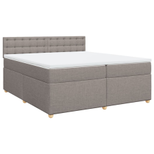 vidaXL tópszínű szövet rugós ágy matraccal 200 x 200 cm (3286805) ágy és ágykellék