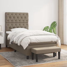 vidaXL tópszínű szövet rugós ágy matraccal 80 x 200 cm ágy és ágykellék