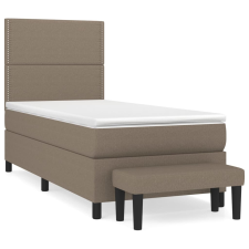 vidaXL tópszínű szövet rugós ágy matraccal 80 x 200 cm ágy és ágykellék