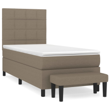vidaXL tópszínű szövet rugós ágy matraccal 80 x 200 cm (3136553) ágy és ágykellék