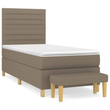 vidaXL tópszínű szövet rugós ágy matraccal 80 x 200 cm (3137193) ágy és ágykellék