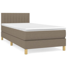 vidaXL tópszínű szövet rugós ágy matraccal 80 x 200 cm (3140733) ágy és ágykellék