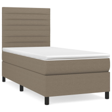vidaXL tópszínű szövet rugós ágy matraccal 80 x 200 cm (3141813) ágy és ágykellék