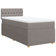 vidaXL tópszínű szövet rugós ágy matraccal 80 x 200 cm (3287294) ágy és ágykellék