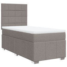 vidaXL tópszínű szövet rugós ágy matraccal 80 x 200 cm (3291499) ágy és ágykellék