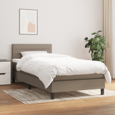 vidaXL tópszínű szövet rugós ágy matraccal 90 x 190 cm ágy és ágykellék