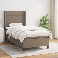 vidaXL tópszínű szövet rugós ágy matraccal 90 x 190 cm ágy és ágykellék