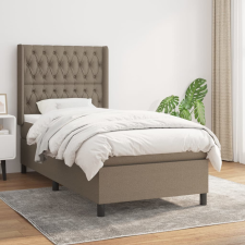 vidaXL tópszínű szövet rugós ágy matraccal 90 x 190 cm ágy és ágykellék