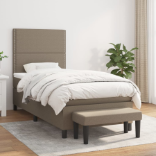 vidaXL tópszínű szövet rugós ágy matraccal 90 x 190 cm ágy és ágykellék