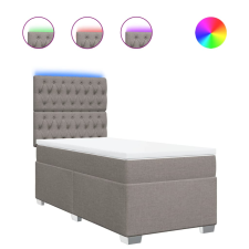 vidaXL tópszínű szövet rugós ágy matraccal 90 x 190 cm ágy és ágykellék