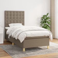 vidaXL tópszínű szövet rugós ágy matraccal 90 x 190 cm ágy és ágykellék
