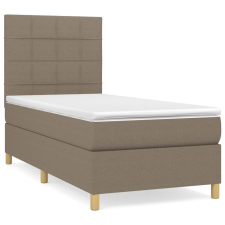 vidaXL tópszínű szövet rugós ágy matraccal 90 x 190 cm (3142301) ágy és ágykellék