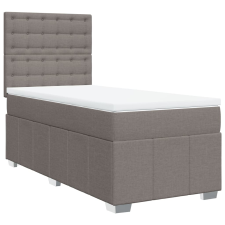 vidaXL tópszínű szövet rugós ágy matraccal 90 x 190 cm (3291541) ágy és ágykellék