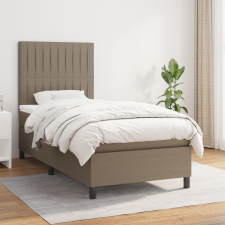 vidaXL tópszínű szövet rugós ágy matraccal 90 x 200 cm ágy és ágykellék
