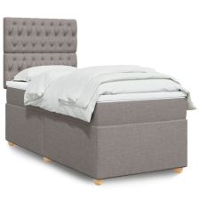 vidaXL tópszínű szövet rugós ágy matraccal 90 x 200 cm ágy és ágykellék
