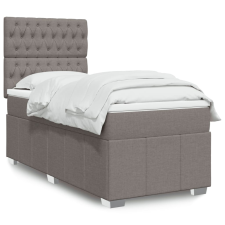 vidaXL tópszínű szövet rugós ágy matraccal 90 x 200 cm ágy és ágykellék