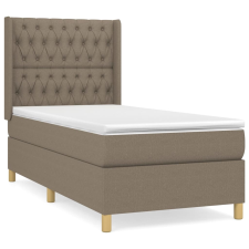 vidaXL tópszínű szövet rugós ágy matraccal 90 x 200 cm (3132205) ágy és ágykellék