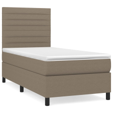 vidaXL tópszínű szövet rugós ágy matraccal 90 x 200 cm (3141829) ágy és ágykellék