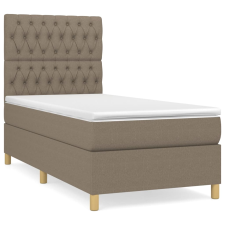 vidaXL tópszínű szövet rugós ágy matraccal 90 x 200 cm (3142549) ágy és ágykellék