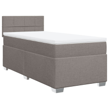 vidaXL tópszínű szövet rugós ágy matraccal 90 x 200 cm (3285775) ágy és ágykellék