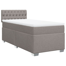 vidaXL tópszínű szövet rugós ágy matraccal 90 x 200 cm (3285782) ágy és ágykellék