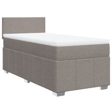 vidaXL tópszínű szövet rugós ágy matraccal 90 x 200 cm (3286948) ágy és ágykellék