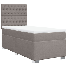 vidaXL tópszínű szövet rugós ágy matraccal 90 x 200 cm (3290382) ágy és ágykellék