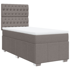 vidaXL tópszínű szövet rugós ágy matraccal 90 x 200 cm (3291562) ágy és ágykellék