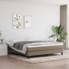 vidaXL Tópszínű szövet rugós ágykeret 180x200 cm ágy és ágykellék