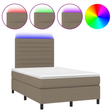 vidaXL tópszínű szövet rugós és LED-es ágy matraccal 120x190cm (3270208) ágy és ágykellék